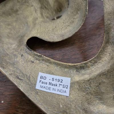 LOT 110: Vintage Metal and Ceramic Theater Masks, Venetian Carnival Masks, and More