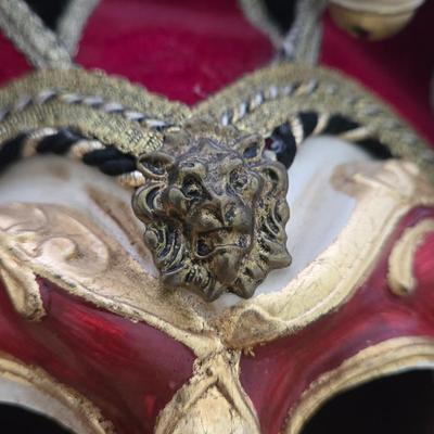 LOT 110: Vintage Metal and Ceramic Theater Masks, Venetian Carnival Masks, and More