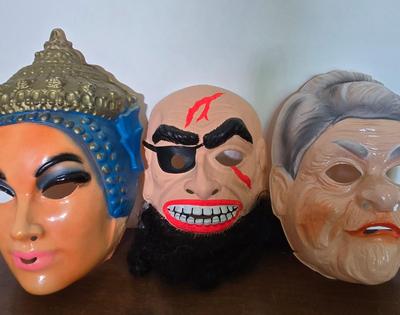 LOT 112: Vintage Ben Cooper Granny, Pirate, and Asian Queen Masks