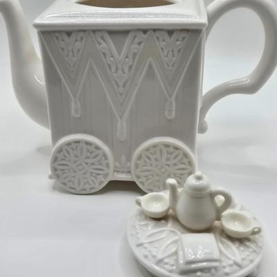 LOT 117: Lenox Butler's Pantry Tea Pot and Multiple Cups and Saucers and 2 Mugs