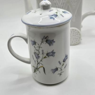 LOT 117: Lenox Butler's Pantry Tea Pot and Multiple Cups and Saucers and 2 Mugs