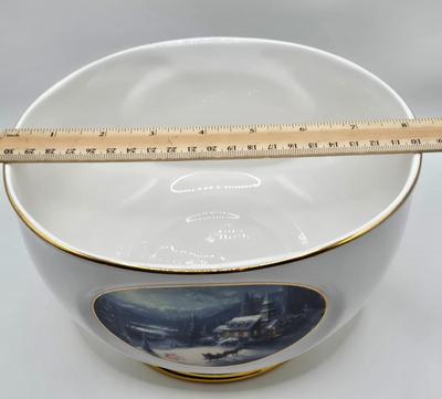 LOT 119: Teleflora Cup and Saucer, Glass Heart, Thomas Kinkade Sleigh Ride, Lenox Butterfly Meadow Travel Mug, and More