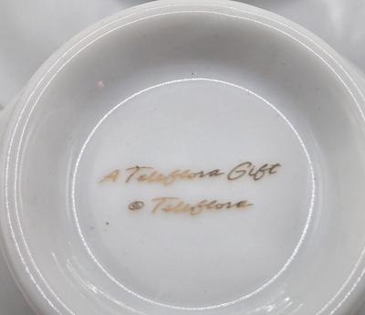 LOT 119: Teleflora Cup and Saucer, Glass Heart, Thomas Kinkade Sleigh Ride, Lenox Butterfly Meadow Travel Mug, and More