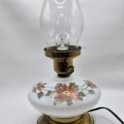 LOT 120: Vintage MCM Lamp, Cake Plate and Server, Vintage Tea Towels, and More