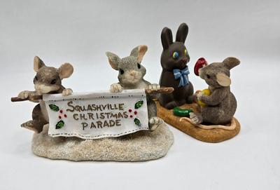 LOT 121: Charming Tails By Fitz & Floyd Christmas and Easter Figurines