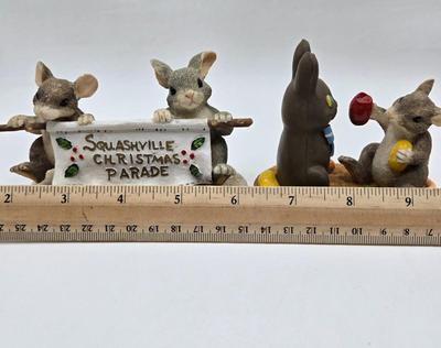 LOT 121: Charming Tails By Fitz & Floyd Christmas and Easter Figurines
