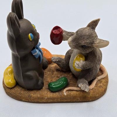 LOT 121: Charming Tails By Fitz & Floyd Christmas and Easter Figurines