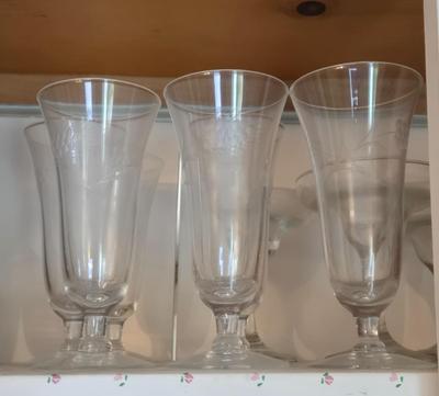 LOT 122: Cabinet Lot with Numerous Glass and Crystal Pieces