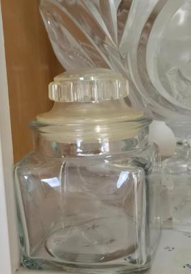 LOT 122: Cabinet Lot with Numerous Glass and Crystal Pieces