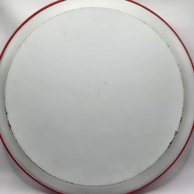 LOT 124: MCM Metal Serving Tray, Villeroy & Boch Serving Dish, and Americana Wooden Picnic Basket with Small Lap Trays