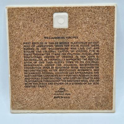 LOT 125: Bicentennial Placemats and Napkins, ARC France Glass Cannister, Hull Pottery Alpine Pretzel Jar, and More