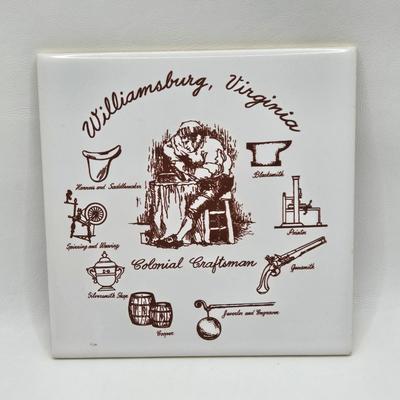 LOT 125: Bicentennial Placemats and Napkins, ARC France Glass Cannister, Hull Pottery Alpine Pretzel Jar, and More