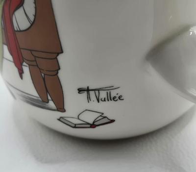 LOT 129: Andrea by Sadek Vase, 3 Piece Tea Cup Set, Asian Doll on Stand, Vintage Japanese Umbrella, and More