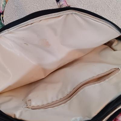 LOT 140: Junior Seasons Straw Hat, Swiss Purple Fur Pompadour Hat, Multi-Color Fabric and Leather Belt & More