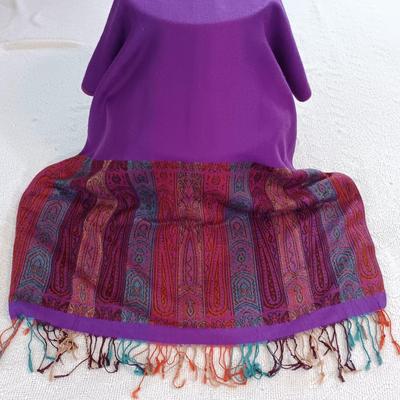 LOT 140: Junior Seasons Straw Hat, Swiss Purple Fur Pompadour Hat, Multi-Color Fabric and Leather Belt & More