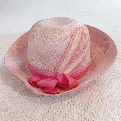 LOT 140: Junior Seasons Straw Hat, Swiss Purple Fur Pompadour Hat, Multi-Color Fabric and Leather Belt & More