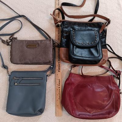 LOT 143: Set of (6) Handbags - Stone Mountain, Brighton, Great American Leatherworks & More