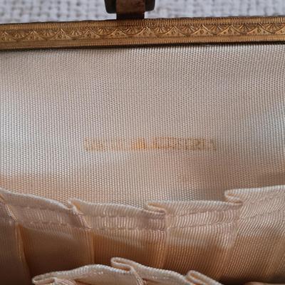 LOT 145: Vintage Tapestry Handbag, Glamour Girl Head Vase, Handpainted Silk Fan & More