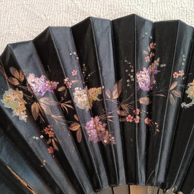 LOT 145: Vintage Tapestry Handbag, Glamour Girl Head Vase, Handpainted Silk Fan & More