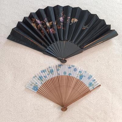 LOT 145: Vintage Tapestry Handbag, Glamour Girl Head Vase, Handpainted Silk Fan & More