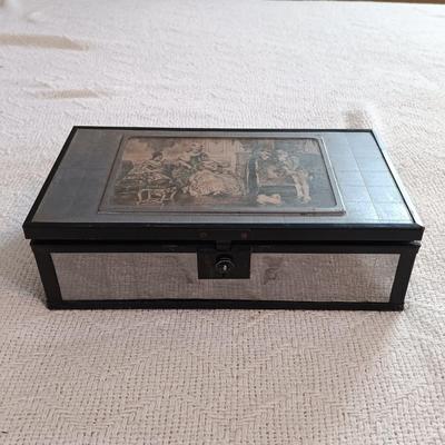 LOT 146: Folis Bergere Playbill, Mirrored Jewelry Box, Handkerchiefs & More