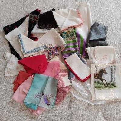 LOT 146: Folis Bergere Playbill, Mirrored Jewelry Box, Handkerchiefs & More