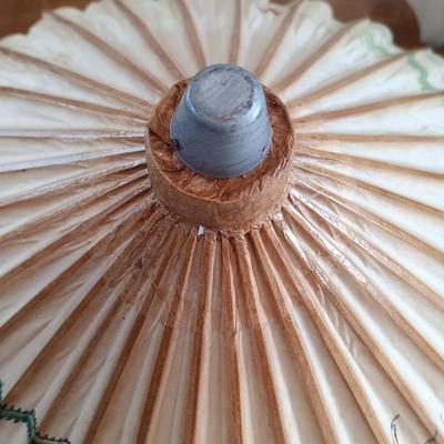 LOT 147: Vintage Kimono with Handpainted Paper Umbrella