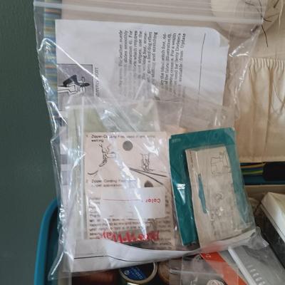 LOT 156: Elna 2110 Sewing Machine & Sew Box w/Notions