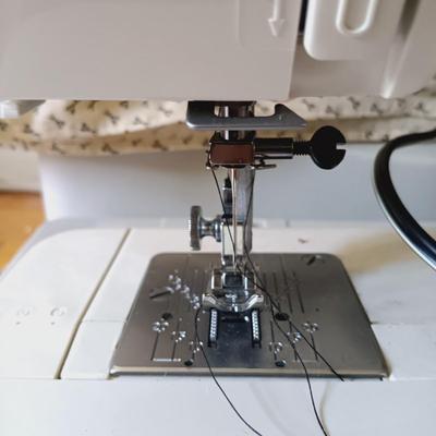 LOT 156: Elna 2110 Sewing Machine & Sew Box w/Notions