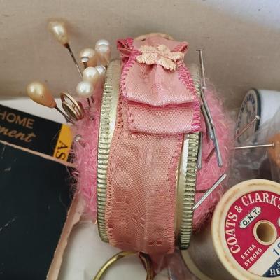 LOT 156: Elna 2110 Sewing Machine & Sew Box w/Notions