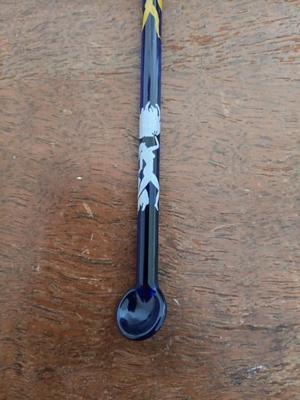 LOT 158: Unique Glass Colbalt Blue Beverage Stirrers Flatware, Vintage Souvenir Spoons, Vintage Folk Art Uncle Sam Tin Metal Shelf Sitter...