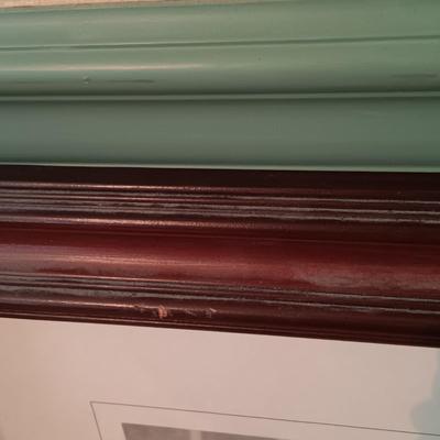 LOT 160: Bessie Pease Gutmann Prints: Kitty's Breakfast & The Lullaby along with an Oval Wooden Framed Mirror