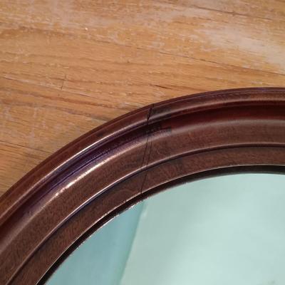 LOT 160: Bessie Pease Gutmann Prints: Kitty's Breakfast & The Lullaby along with an Oval Wooden Framed Mirror