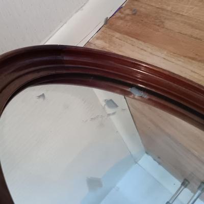 LOT 160: Bessie Pease Gutmann Prints: Kitty's Breakfast & The Lullaby along with an Oval Wooden Framed Mirror