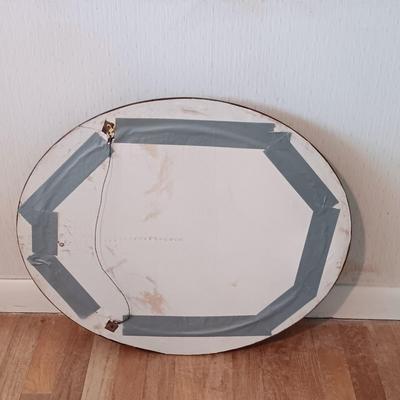 LOT 160: Bessie Pease Gutmann Prints: Kitty's Breakfast & The Lullaby along with an Oval Wooden Framed Mirror