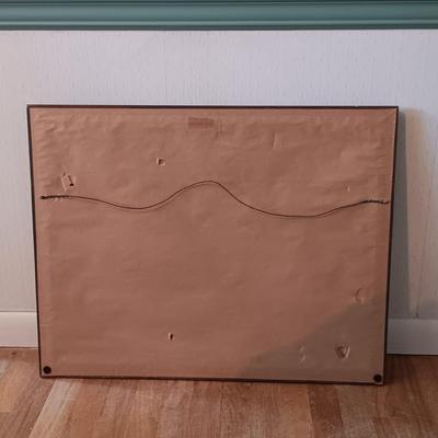 LOT 160: Bessie Pease Gutmann Prints: Kitty's Breakfast & The Lullaby along with an Oval Wooden Framed Mirror