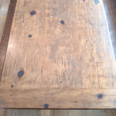 LOT 218: Handcrafted Farmhouse Table & Benches