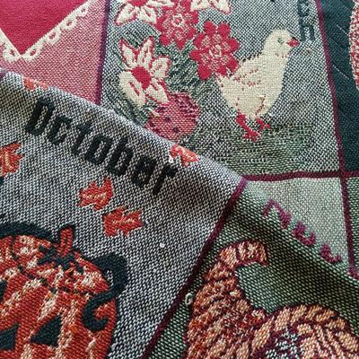 LOT 220: Harvest Time Collection: "Calendar" Throw Blanket, Leaf Platter Home Interior Pilgrim Figurine, Lazy Susans & More