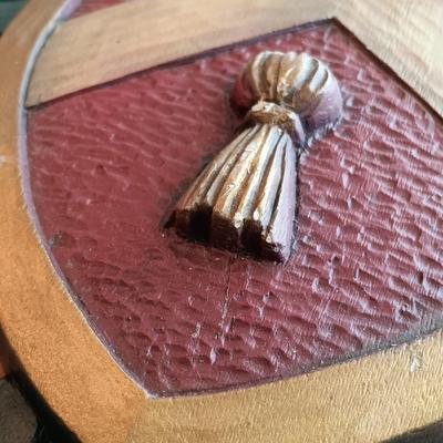 LOT 222: Vintage Burwood Products Coat of Arms Plaques