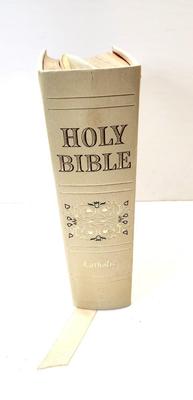Lot #88 Vintage Family Bible - Catholic Version - pages unmarked