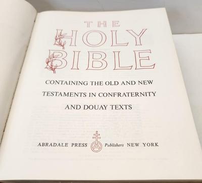 Lot #88 Vintage Family Bible - Catholic Version - pages unmarked