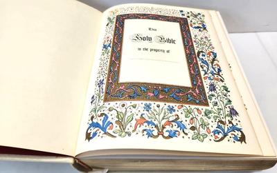 Lot #88 Vintage Family Bible - Catholic Version - pages unmarked