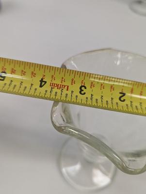 Vintage Ice Cream Sundae Serving Bowls - Green Tint - Clear Glass Shot Glasses & Small Pitcher