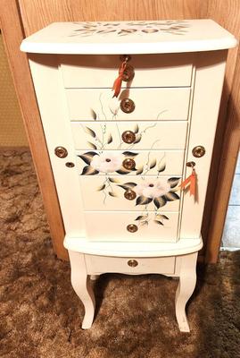 Lot #89 Thomas Pacconi Jewelry Armoire - Floral Motif