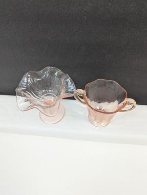 Pink Depression Glass - Vintage Blue Bubble Depression Glass Plate