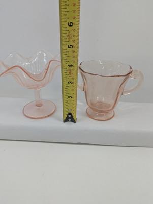 Pink Depression Glass - Vintage Blue Bubble Depression Glass Plate