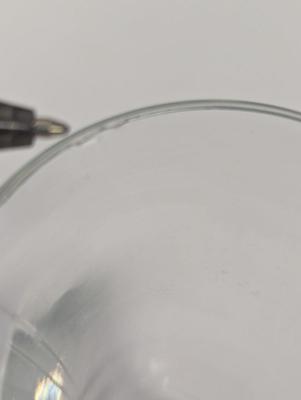 Mid Century Pressed Glass Vase With Circle Foot