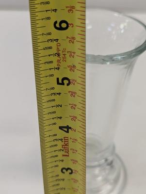 Mid Century Pressed Glass Vase With Circle Foot
