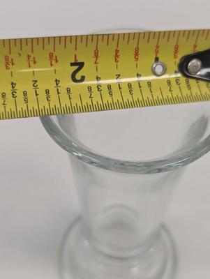 Mid Century Pressed Glass Vase With Circle Foot