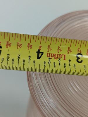 Vintage Pink Ribbed Swirl Vase 6" Tall